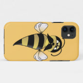 Bumble Bee met Mustache Case-Mate iPhone Case (Achterkant (horizontaal))