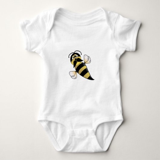 Bumble Bee met Mustache Romper (Voorkant)