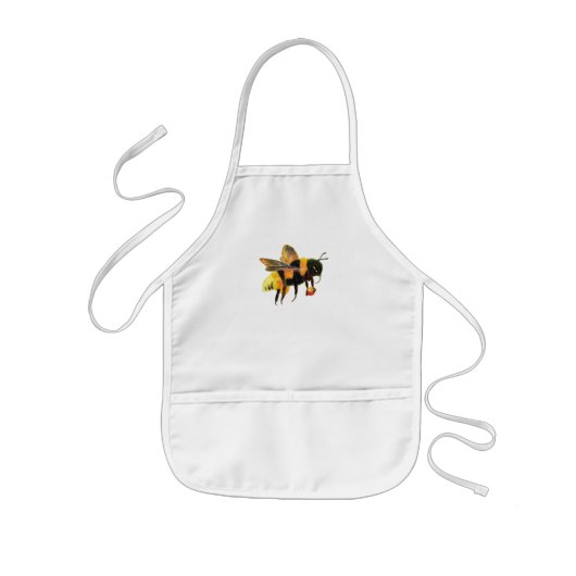 Bumble Bee met pollen Kinder Schort (Voorkant)