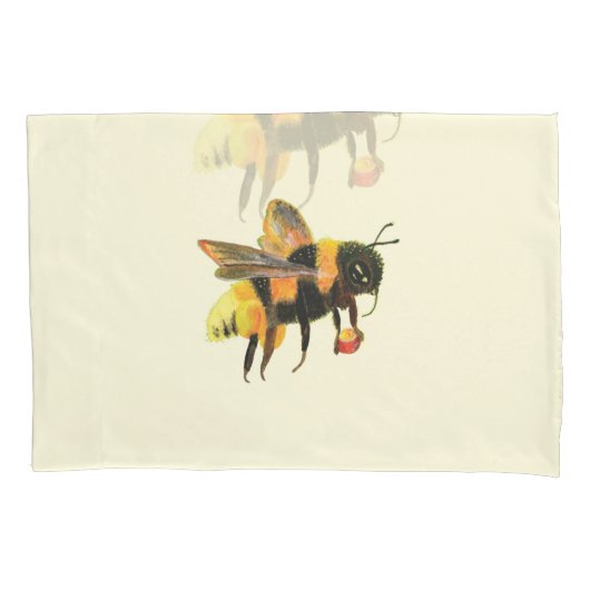 Bumble Bee met pollen Kussensloop (Voorkant-Links)