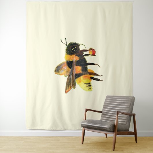 Bumble Bee met pollen Wandkleed (In situ)