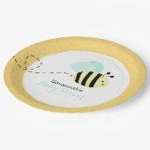 Bumble bee Mint Green Wings Custom Paper Bord #2 (Gekanteld)