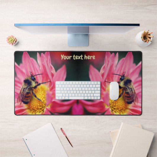 Bumble Bee On Pink Daisy Flower Personnalisé (Bureau 1)