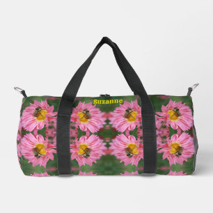 Bumble bee on roze Daisy Flower Personated Plunjezak