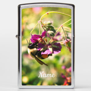 Bumble bee on roze flower Personated
