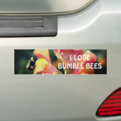 Bumble Bee On Snapdragon Flower  Bumpersticker (Op auto)