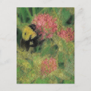 Bumble Bee op Clover Briefkaart
