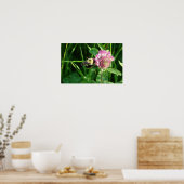 Bumble Bee op Clover Poster (Keuken)