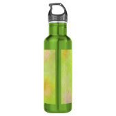 Bumble Bee op een ventilator schilderen Waterfles (Achterkant)