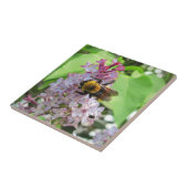 Bumble Bee op Lila Tegeltje (Zijkant)