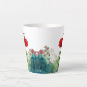 Bumble Bee op Red Zinnia Small Latte Mok (Voorkant)
