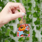 Bumble Bee op roos Sleutelhanger (Hand)