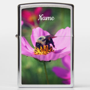Bumble bee op roze kosmos, ventilator op maat