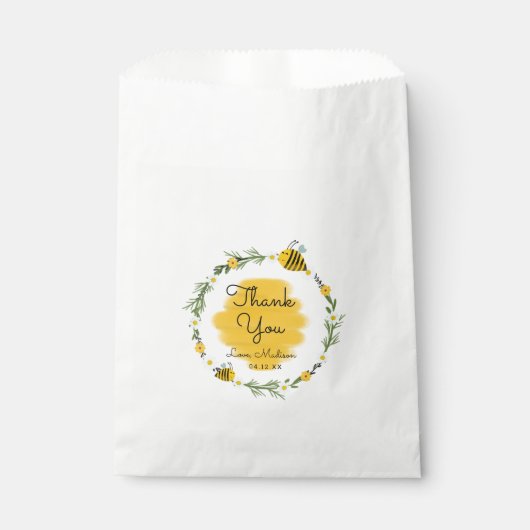 Bumble Bee Party Favoriser les sacs | Jour des abe (Devant)