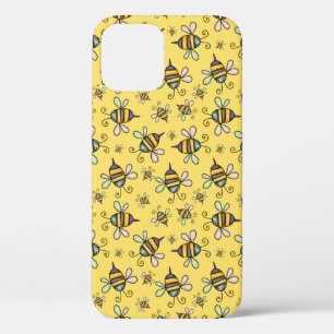 Bumble Bee Pattern iPhone 12 Hoesje