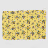Bumble Bee Pattern Golfhanddoek (Horizontaal)