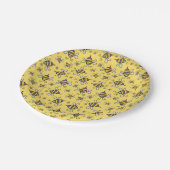 Bumble Bee Pattern Papieren Bordje (Gekanteld)