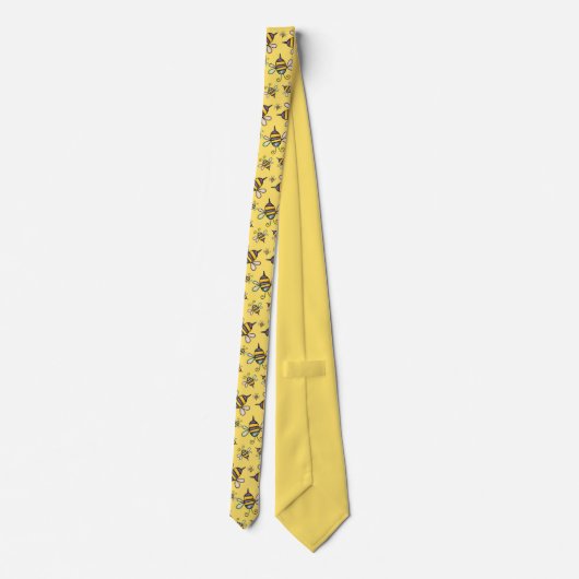 Bumble Bee Pattern Stropdas (Achterkant)