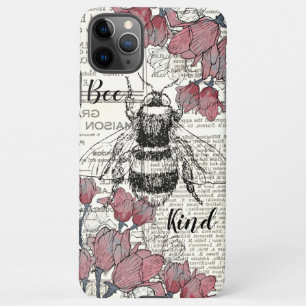  Bumble Bee Pink Floral iPhone 11Pro Max Hoesje