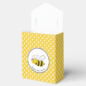Bumble Bee Polka Dot Baby shower Custom Favor Box Bedankdoosjes (Geopend)