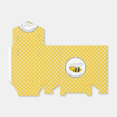 Bumble Bee Polka Dot Baby shower Custom Favor Box Bedankdoosjes (Uitgevouwen)