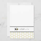 Bumble Bee Premier anniversaire invitation ONE (Dos)