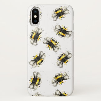 Bumble Bee Print iPhone X Hoesje