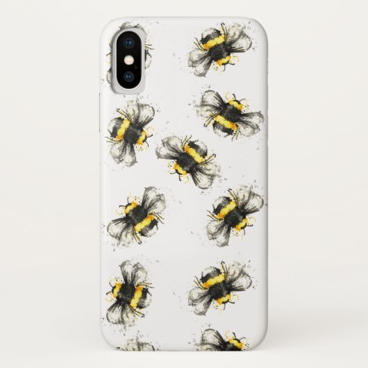 Bumble Bee Print Case-Mate iPhone Case (Achterkant)