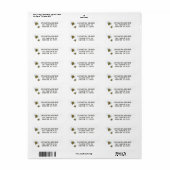 Bumble bee Return Address Labels (Full Sheet)