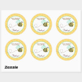 Bumble Bee Round Favor Sticker (Vel)