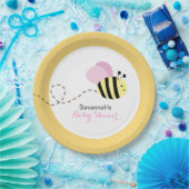Bumble Bee Roze Wings - Bord aangepast papier (Feest)