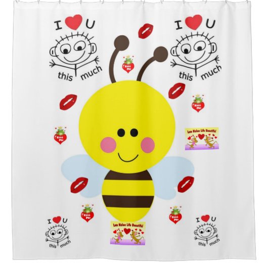 Bumble Bee Shower Curtain Douchegordijn (Voorkant)