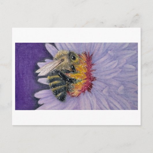 Bumble Bee Sketch Print Briefkaart (Voorkant)