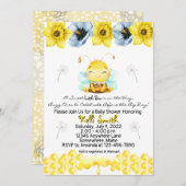 Bumble Bee Spring Summer Baby Shower Uitnodigingen (Voorkant / Achterkant)