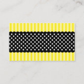 Bumble Bee Striped Stippen Luier Raffle Ticket Informatiekaartje (Achterkant)