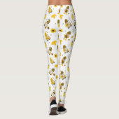 Bumble Bee Sunflower Jaune Gnome Leggings (Dos)