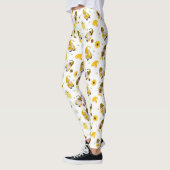 Bumble Bee Sunflower Jaune Gnome Leggings (Gauche)