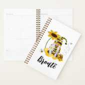 Bumble Bee Sunflower Personnalisé Gnome Planner (Devant avec enveloppe)