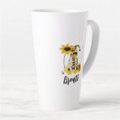 Bumble Bee Sunflower Personnalisée Gnome Mug (Angle droit)