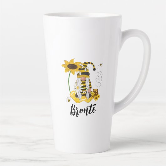 Bumble Bee Sunflower Personnalisée Gnome Mug (Droite)