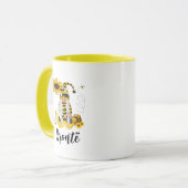 Bumble Bee Sunflower Personnalisée Gnome Mug (Devant gauche)