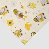 Bumble Bee Sunflower Yellow Gnome Tissue Paper Tissuepapier (Detail)