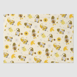 Bumble Bee Sunflower Yellow Gnome Tissue Paper Tissuepapier