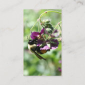 Bumble Bee Sur Flower Nature Carte de visite (Dos)