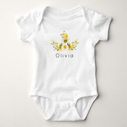 Bumble bee Sweet om bij te zijn verjaardag Romper (Voorkant)