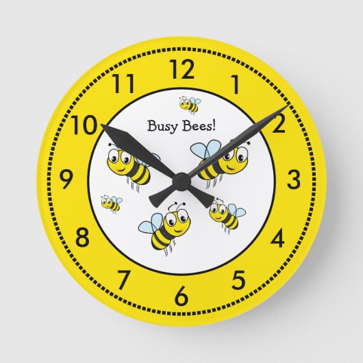 Bumble Bee Teacher's Ronde Klok (Voorkant)