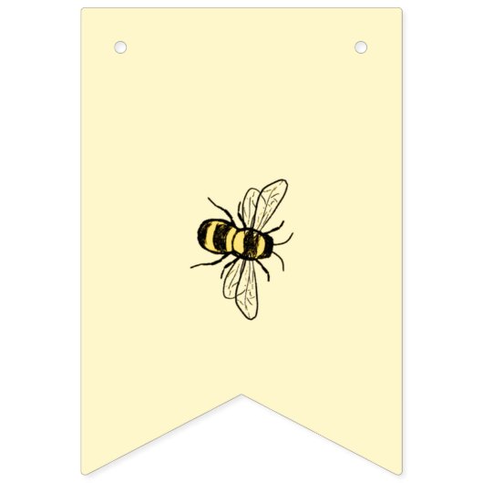 Bumble bee thema baby bijendouche vlaggetjes (Eerste vlag)