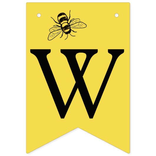 Bumble bee thema baby bijendouche vlaggetjes (Eerste vlag)