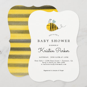 Bumble Bee Thème Baby shower Invitation Cartes