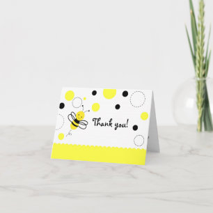Bumble Bee Verjaardag Opgevouwen Bedankt Opmerking
